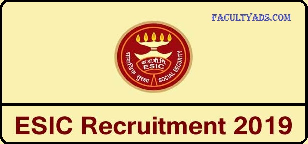 ESIC Recruitment 2019